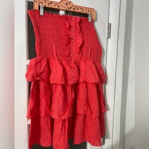 Deb Store NWT Vintage coral ruffled Boho juniors 3x READ